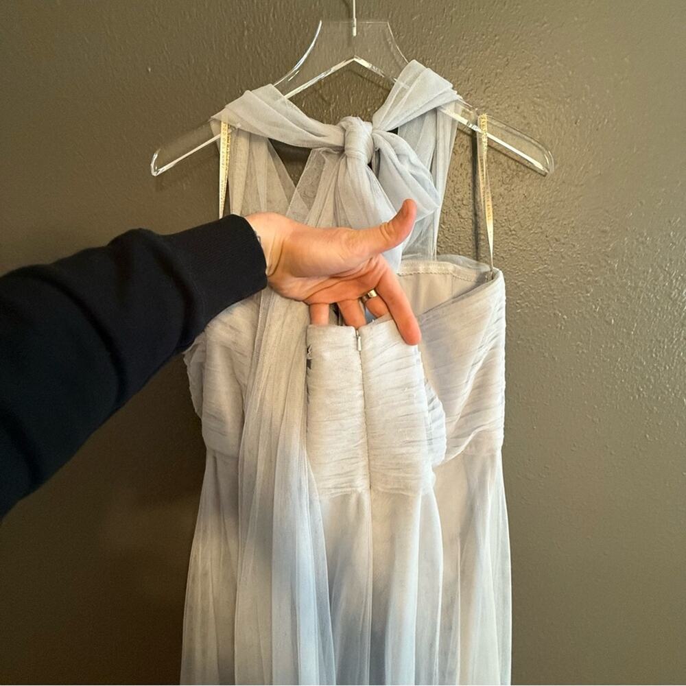 Jenny Yoo Light Blue Off-Shoulder Wedding Dress - Picture 6 of 12
